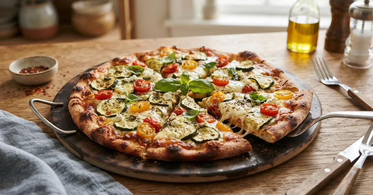 Pizza de Abobrinha: Receita Leve com Queijo e Tomate