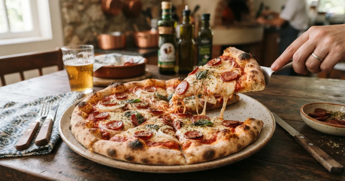 Pizza de Calabresa Tradicional: Receita Caseira Completa