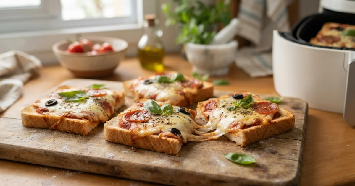 Pizza de Pão de Forma: Receita Rápida no Forno e Airfryer